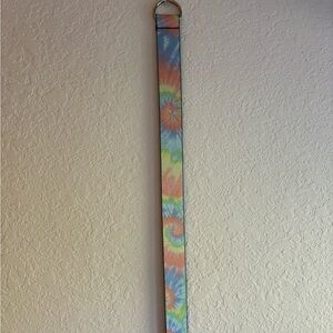 Tie-Dye Belt with Metal Buckle